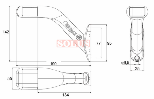 LED Markeringslygte / slingrelygte 12/24V, Venstre