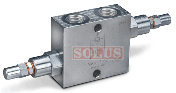 Dobbelt-anti-chok ventil, direkte styret 3/8"