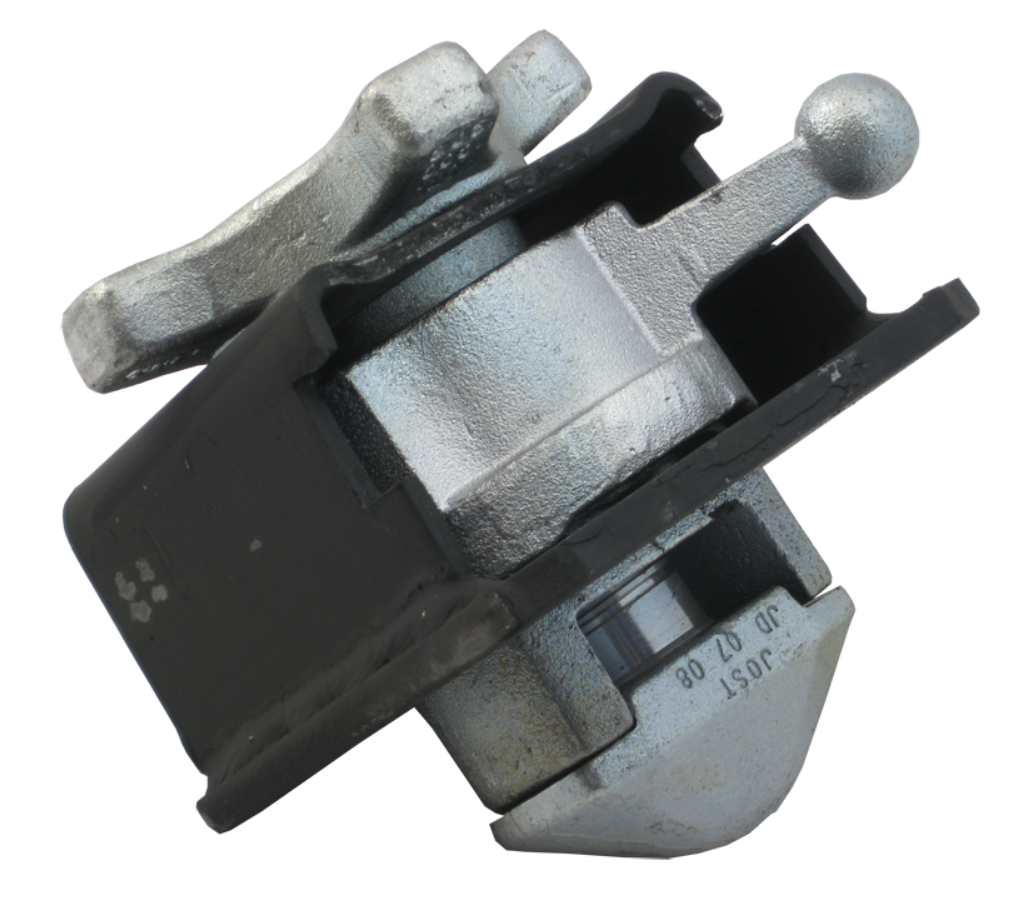 Container lock for welding on