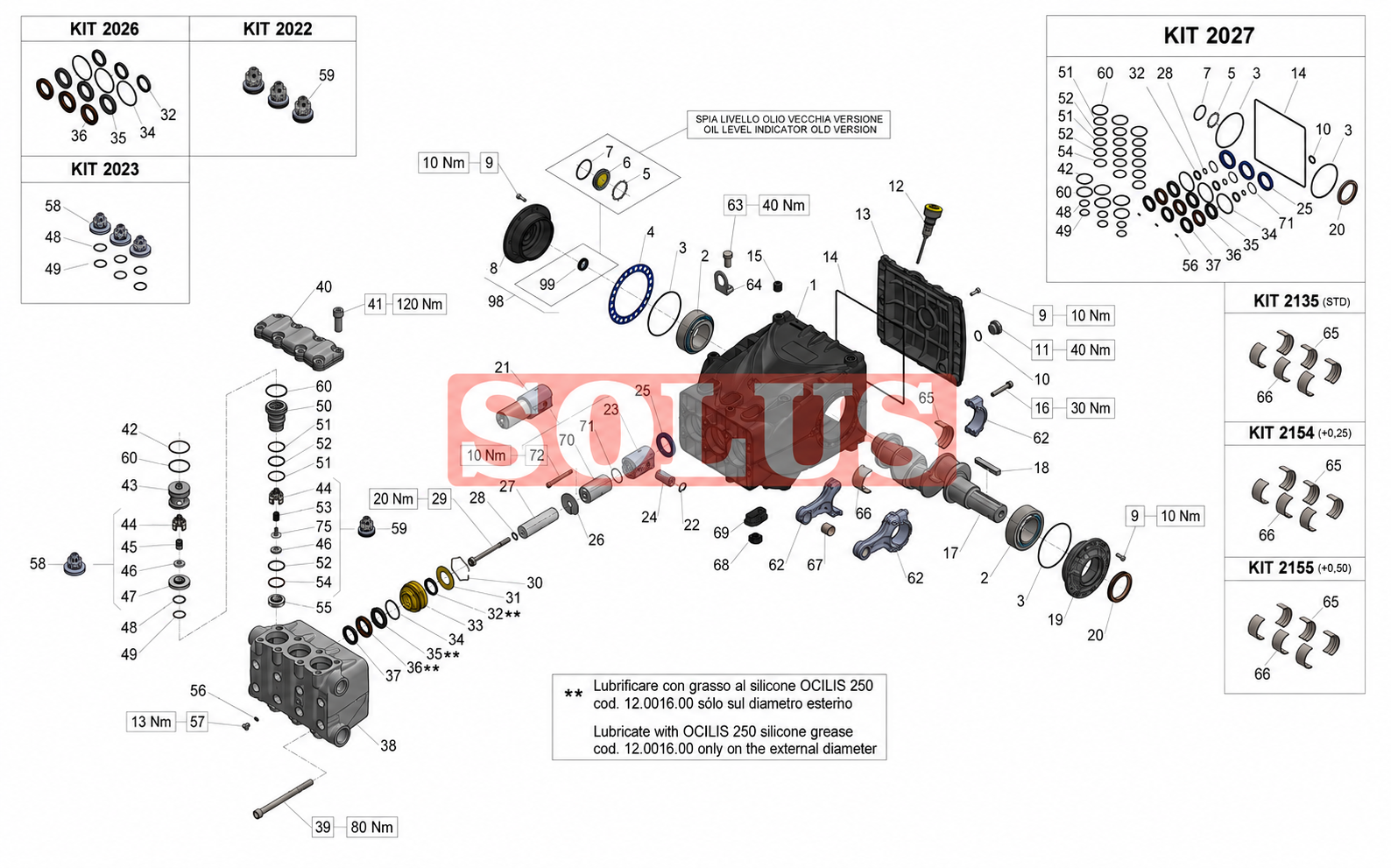 Pratissoli KIT 2023 Outlet valves (71HF)